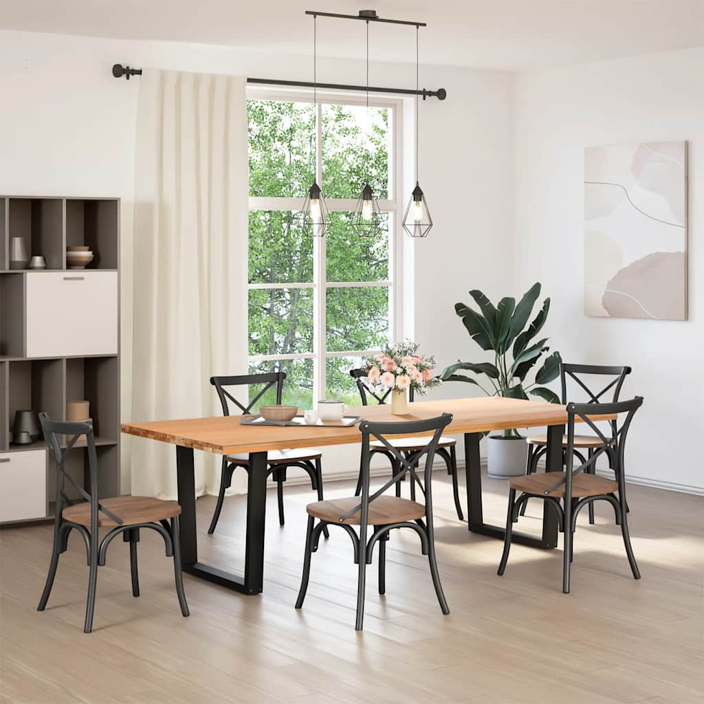 Couchtischbeine V-Form 2 Stück Schwarz 30x(30-31,3) cm Stahl