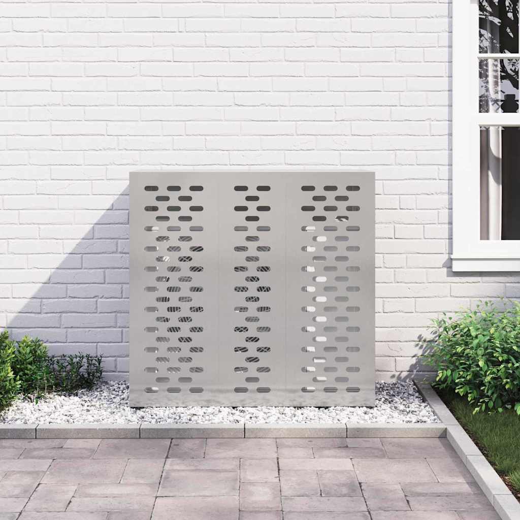 Klimaanlagenabdeckung Schwarz 90 x 40 x 60 cm Stahl