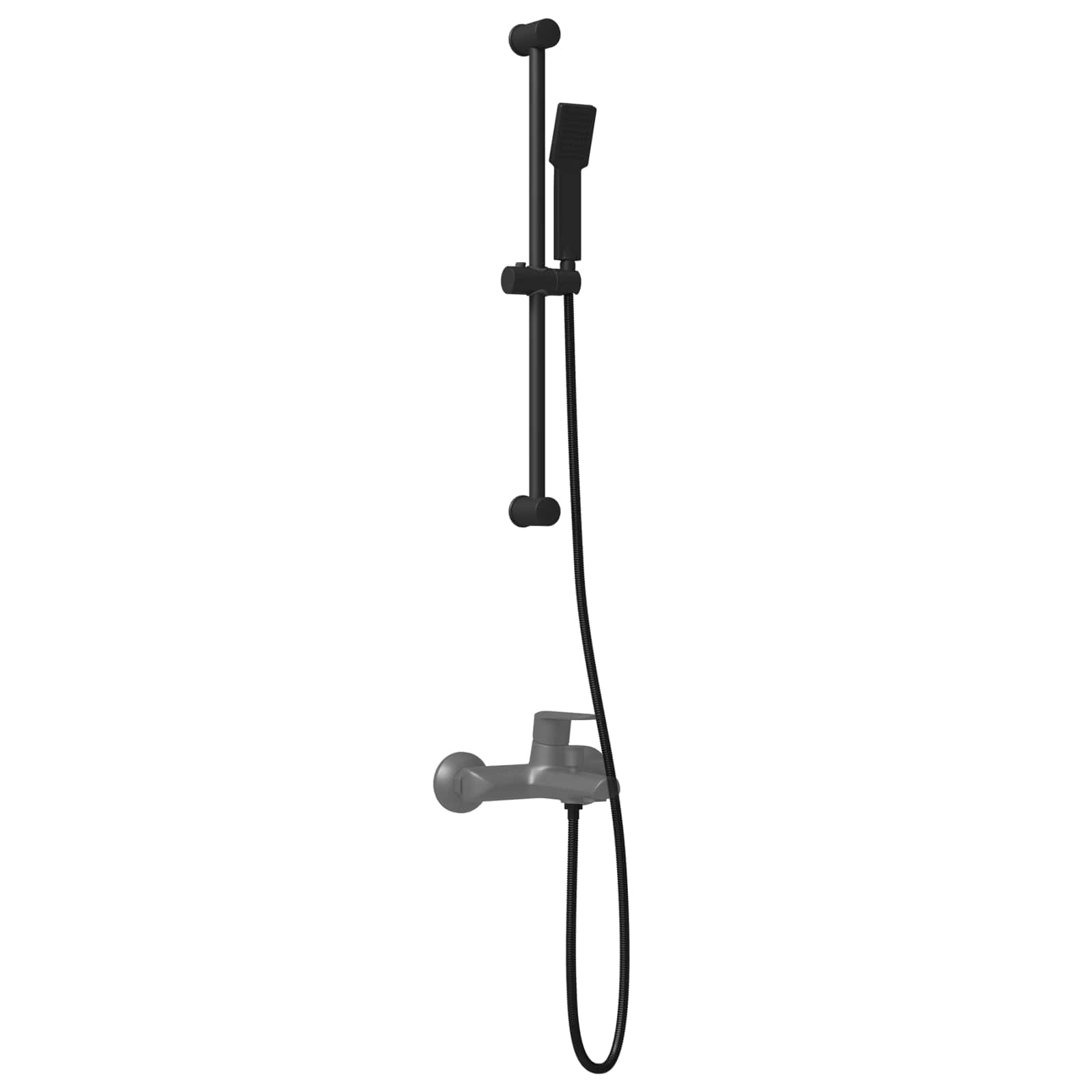 Duschsystem-Set Chrom 70 cm Edelstahl