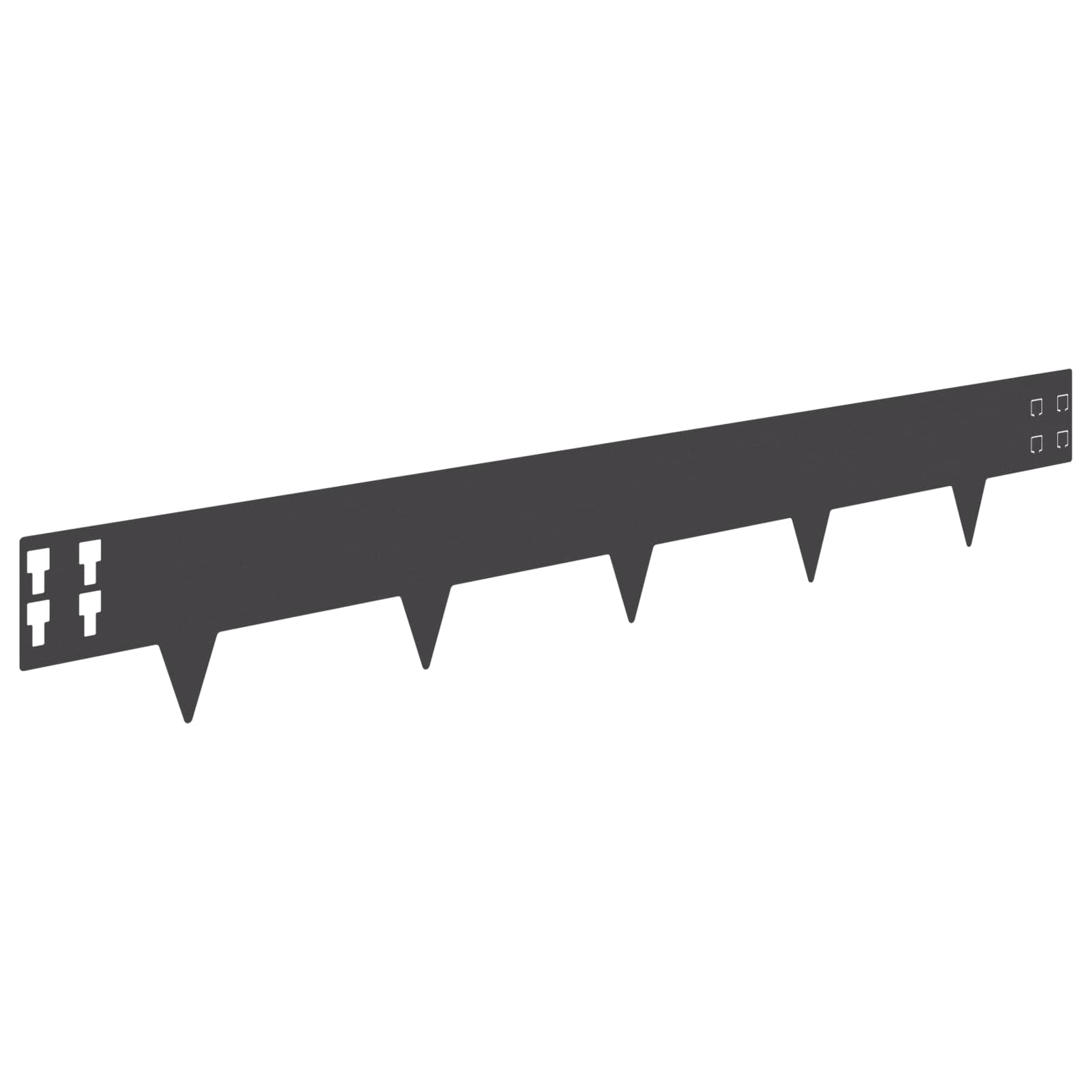 Raseneinfassung 10 pcs 100 x 12 cm Stahl Schwarz
