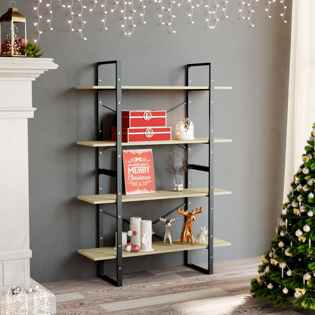 Bücherregal 2 Fächer Weiß 100x30x70 cm Holzwerkstoff