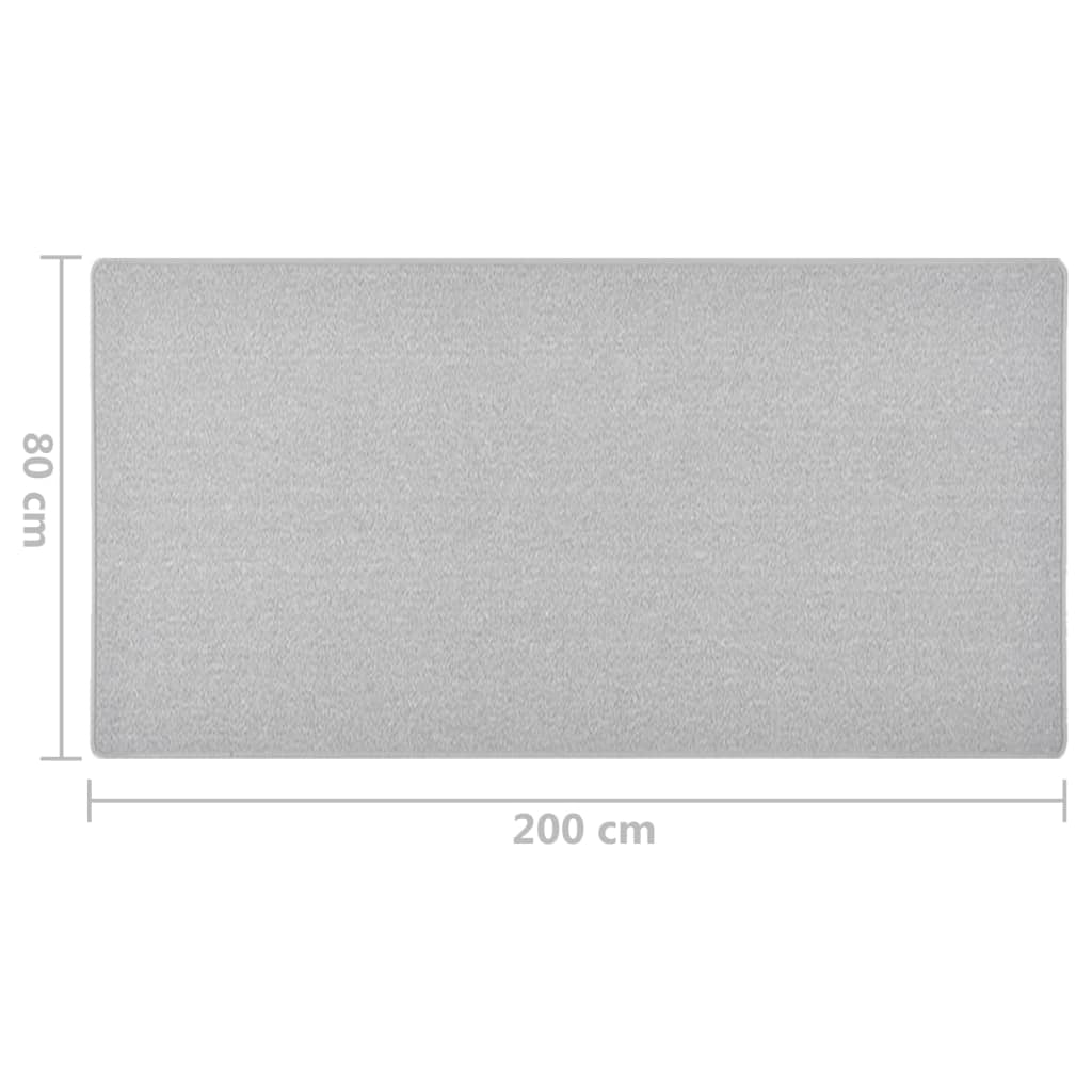 Teppichläufer Anthrazit 80 x 500 cm 100% Polypropylen