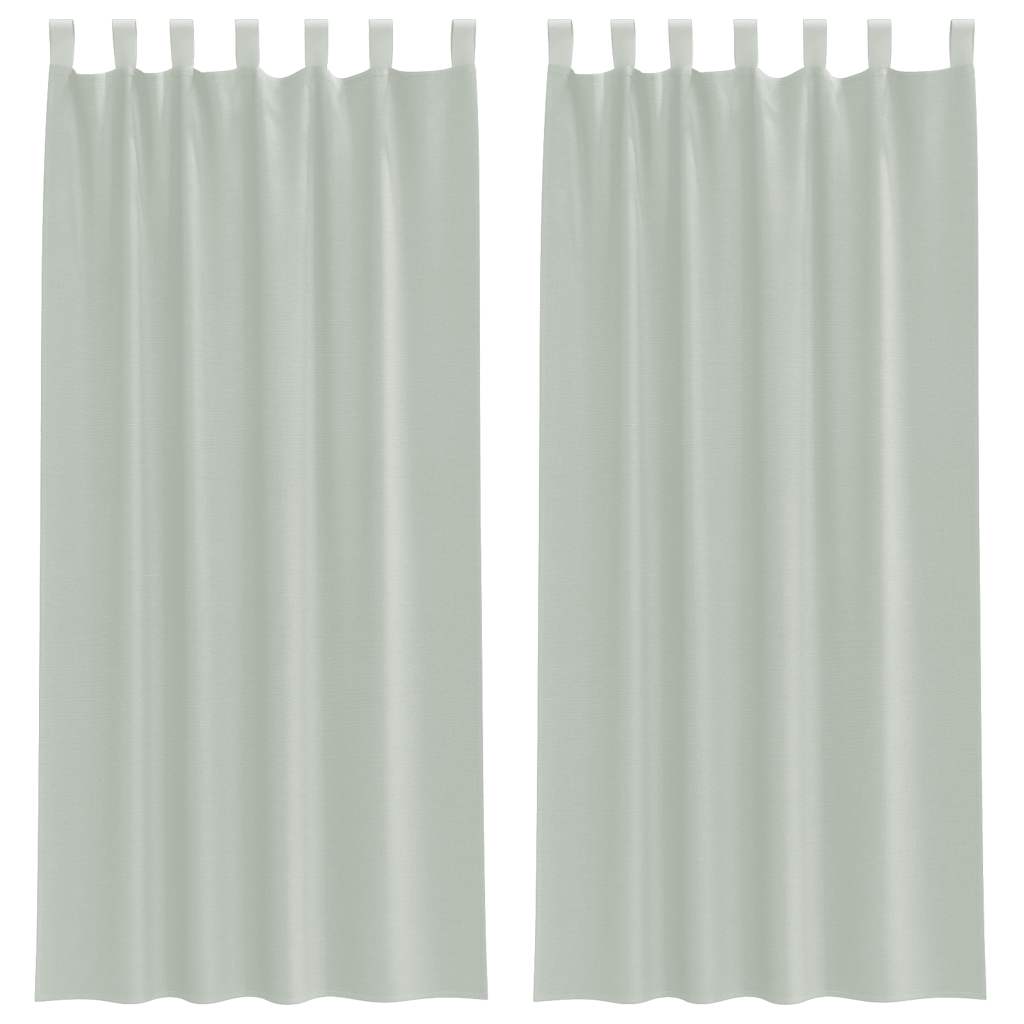 Voile Vorhänge mit Ösen 2 Stk. Apfelgrün 140x140 cm