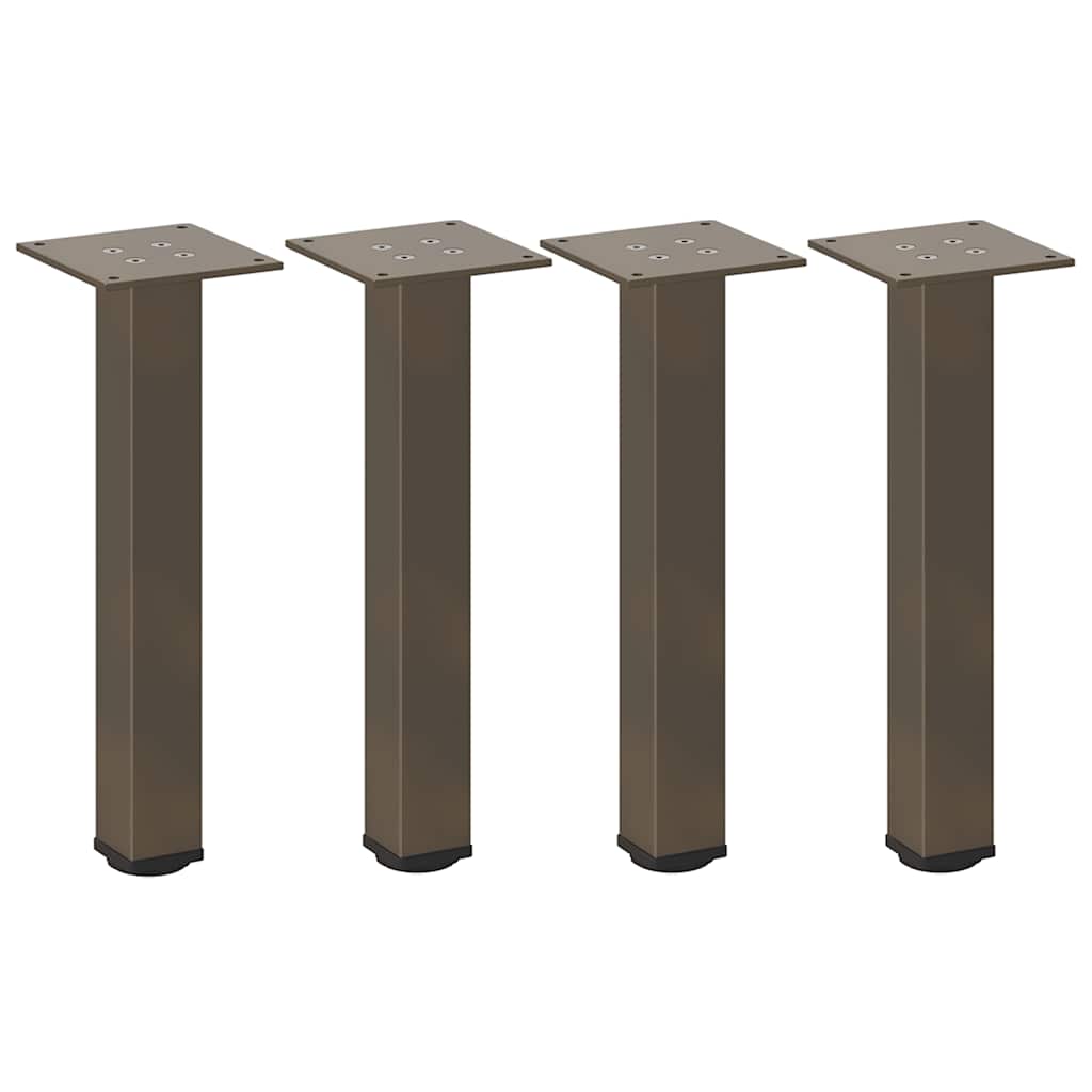 Bartischbeine 4 Stk. Schwarz 100-102 cm Stahl