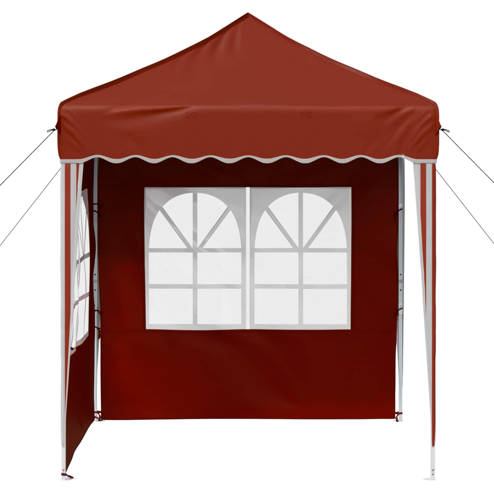 Pop-up Partyzelt 195 x 195 x 245 cm Creme Oxford-Stoff