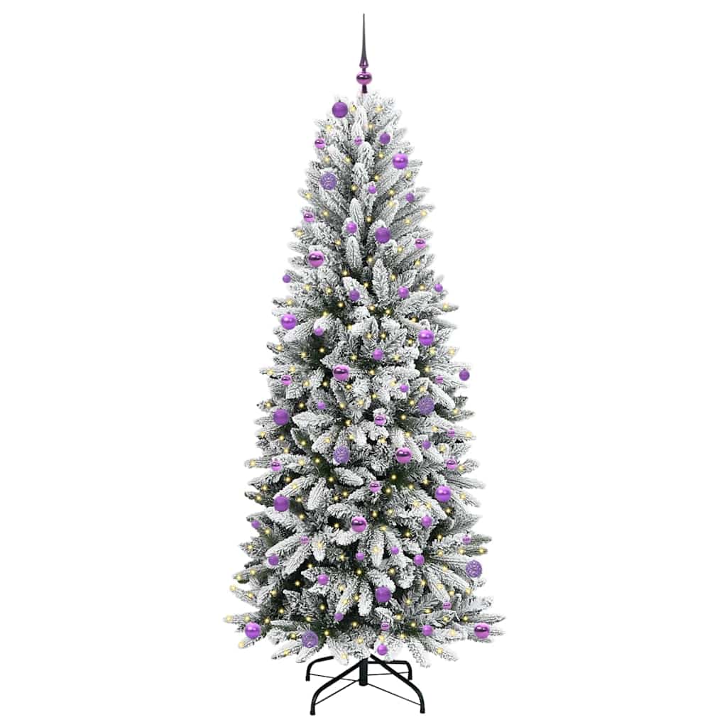 Künstlicher Weihnachtsbaum mit 150 LEDs mit Ständer Weiß 120 cm