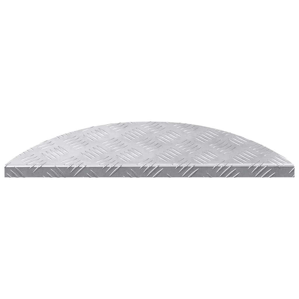 Treppe Tritt Halbmond 5 pcs Silber 60 x 18 x 2,5 cm Aluminium