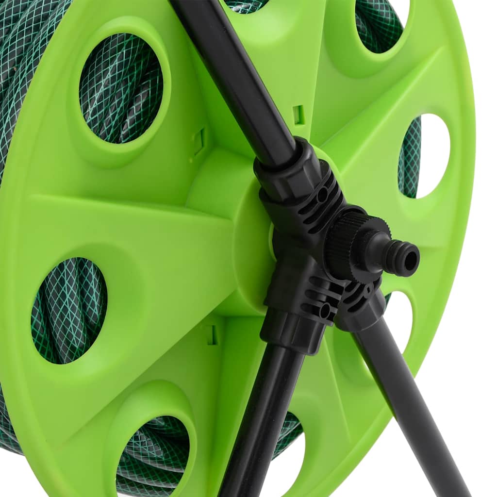 Schlauchtrommel Freistehend Grün mit 20 m Schlauch PVC