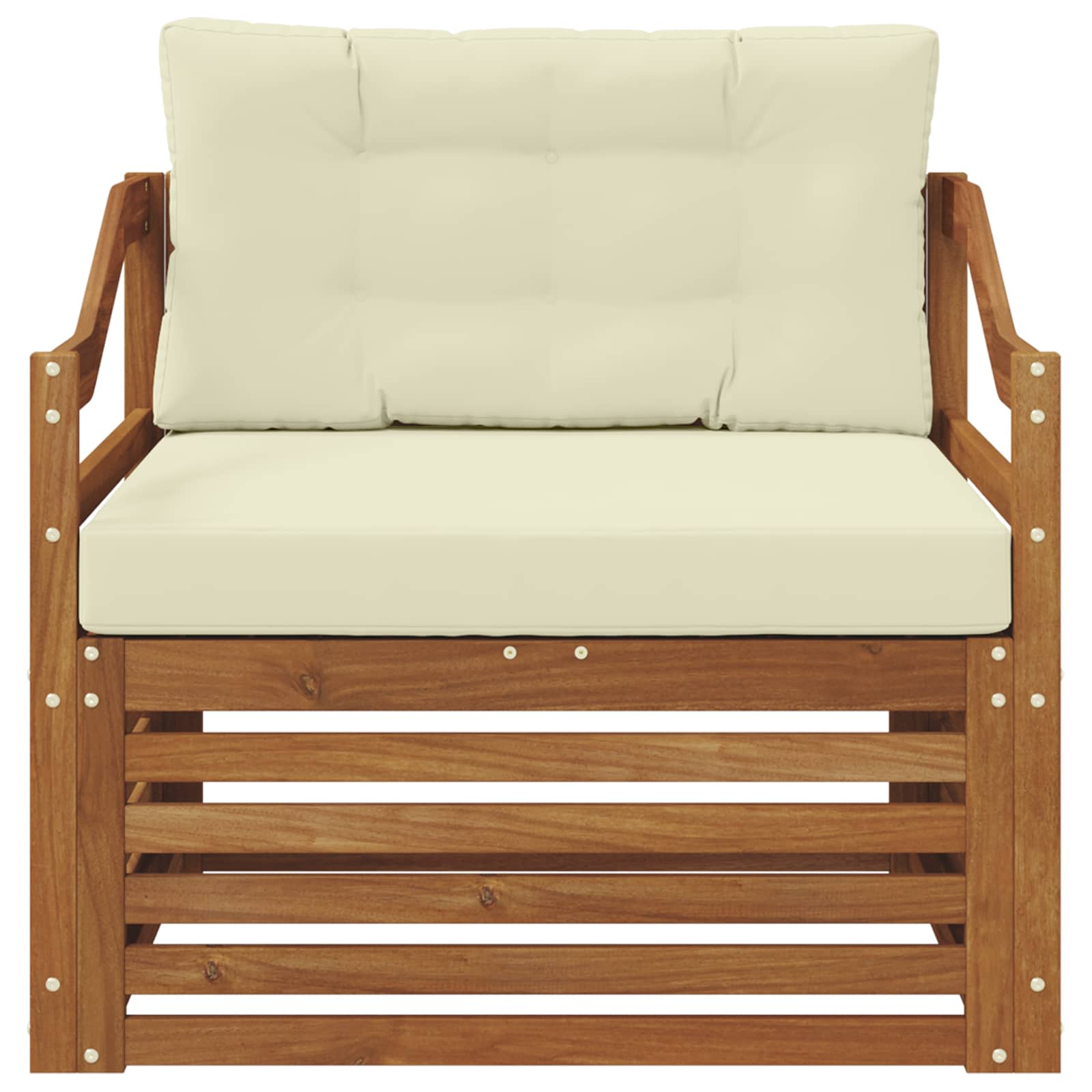 2 Stück Outdoor-Sofa Natur