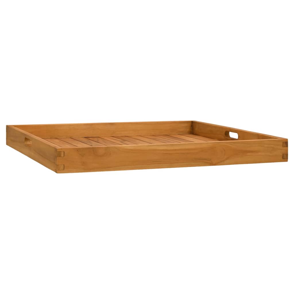 Serviertablett 60x60 cm Massivholz Teak