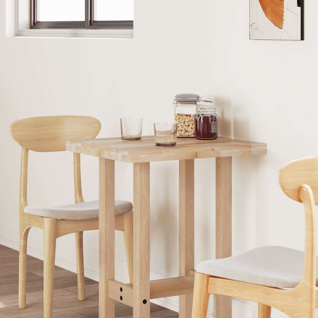 Tischplatte Rechteckig 60x50x2 cm Massivholz Akazie
