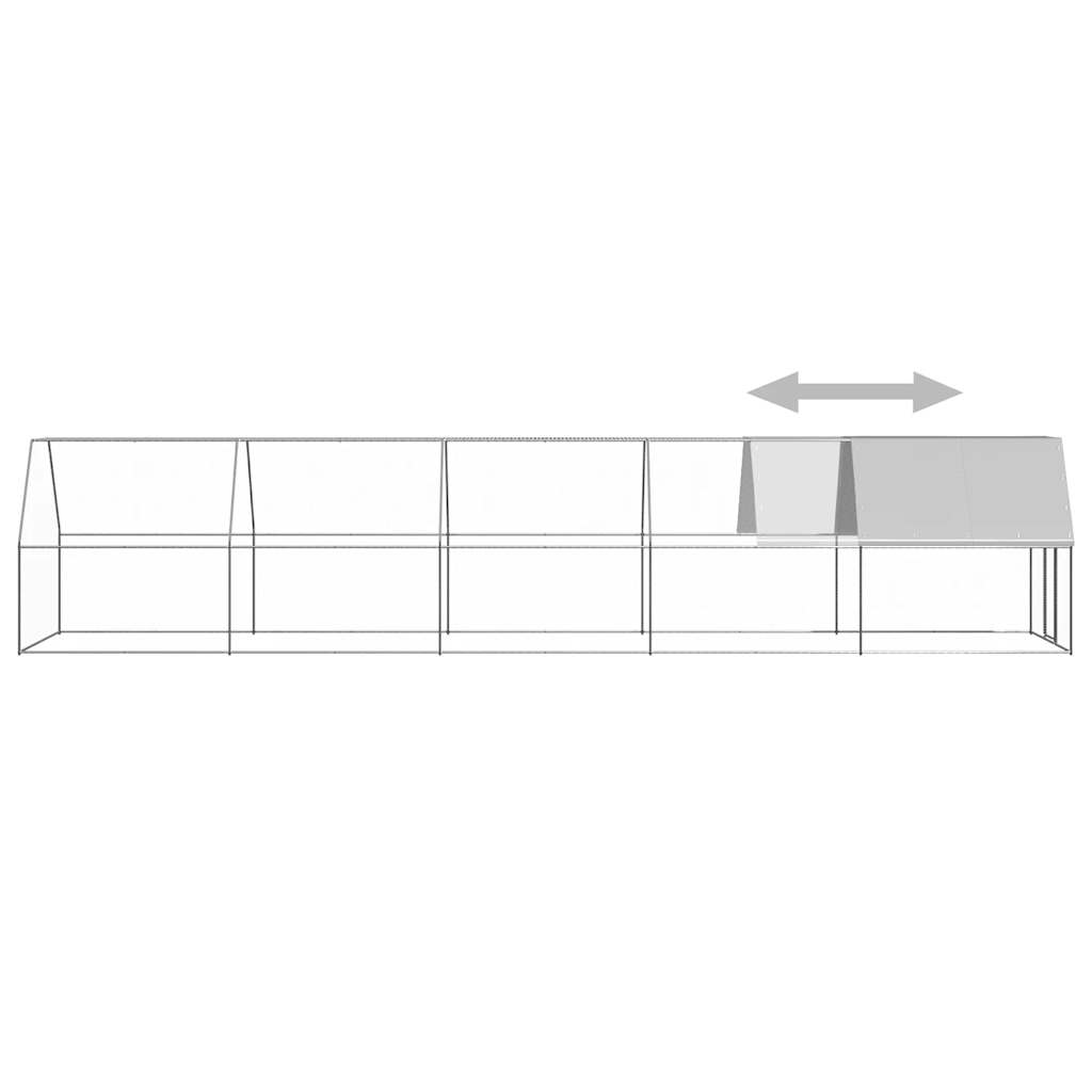 Outdoor-Hühnerkäfig 2x2x2 m Verzinkter Stahl