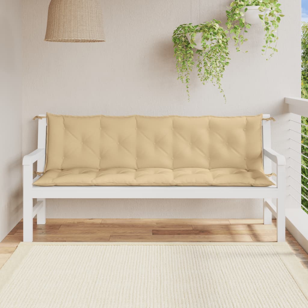 Gartenbank-Auflagen 2 Stk. Melange Anthrazit 100x50x7 cm Stoff