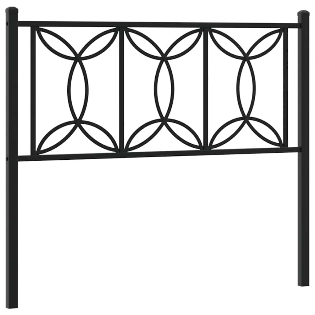 Ersatz-Kopfteil Metall Schwarz 100 cm