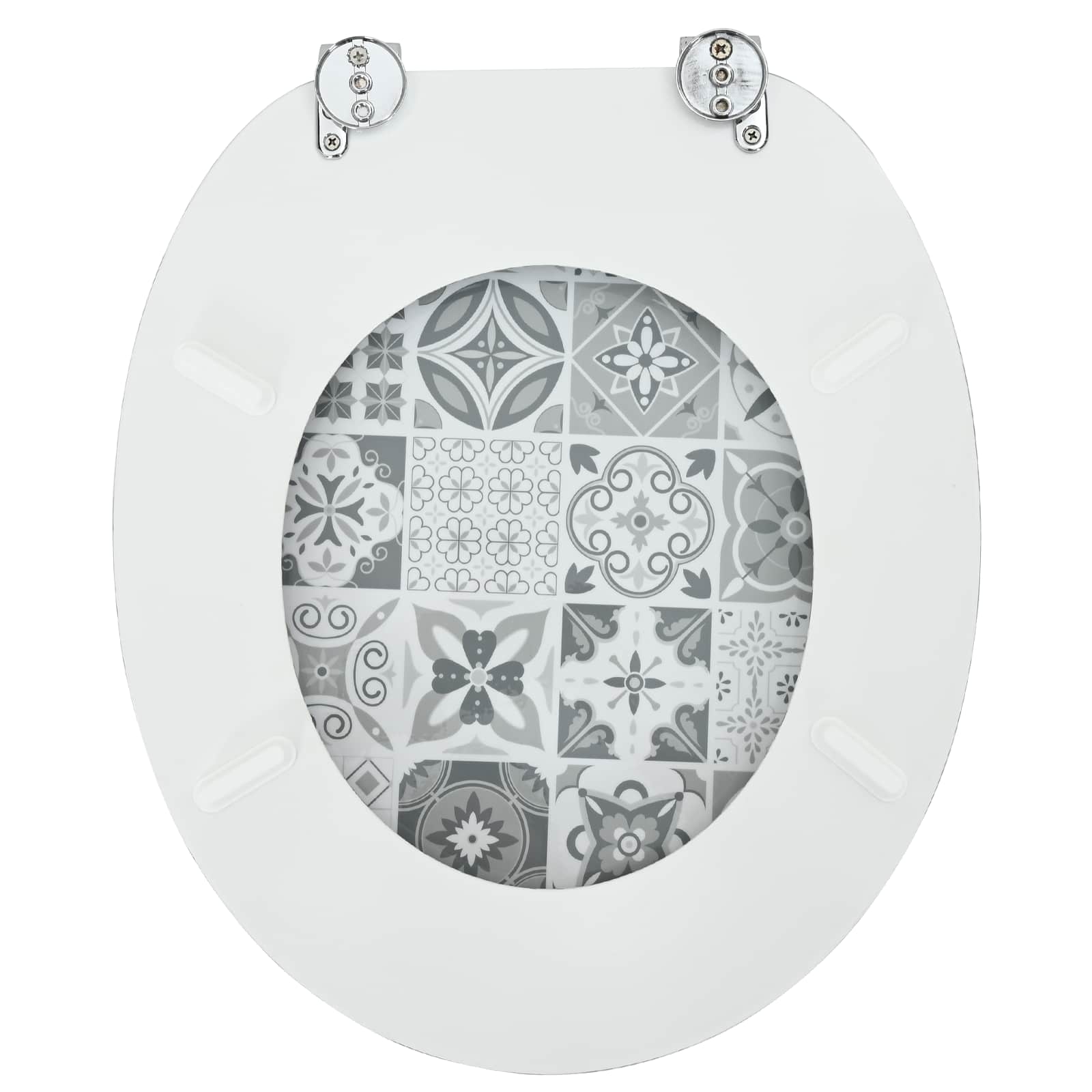 Toilettensitz MDF Deckel Schlichtes Design Weiß