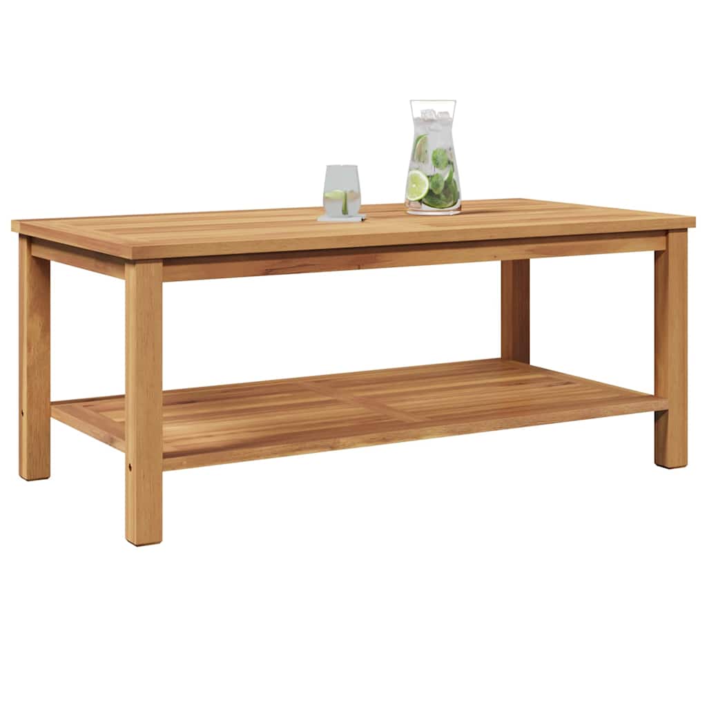 Couchtisch mit Speicher Braun 45 x 45 x 45 cm Massivholz Teak