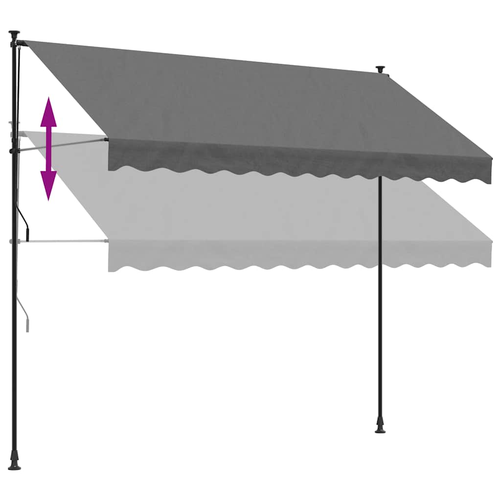 Einziehbare Markise Handbetrieben 150 cm Anthrazit