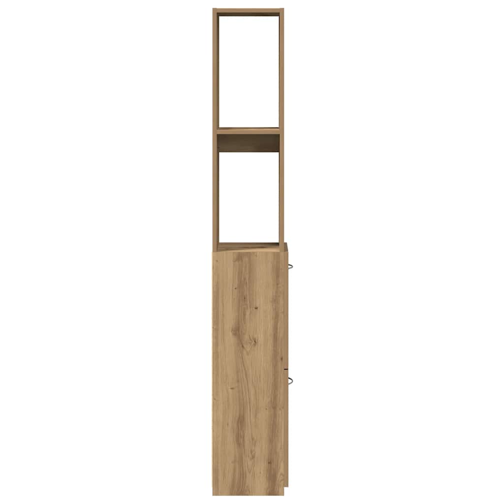 Badschrank Weiß 25x26,5x170 cm Holzwerkstoff