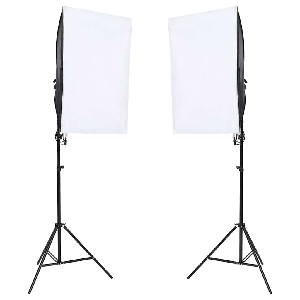 Professionelle Studioleuchten 2 Stk. 40x60 cm Stahl Schwarz