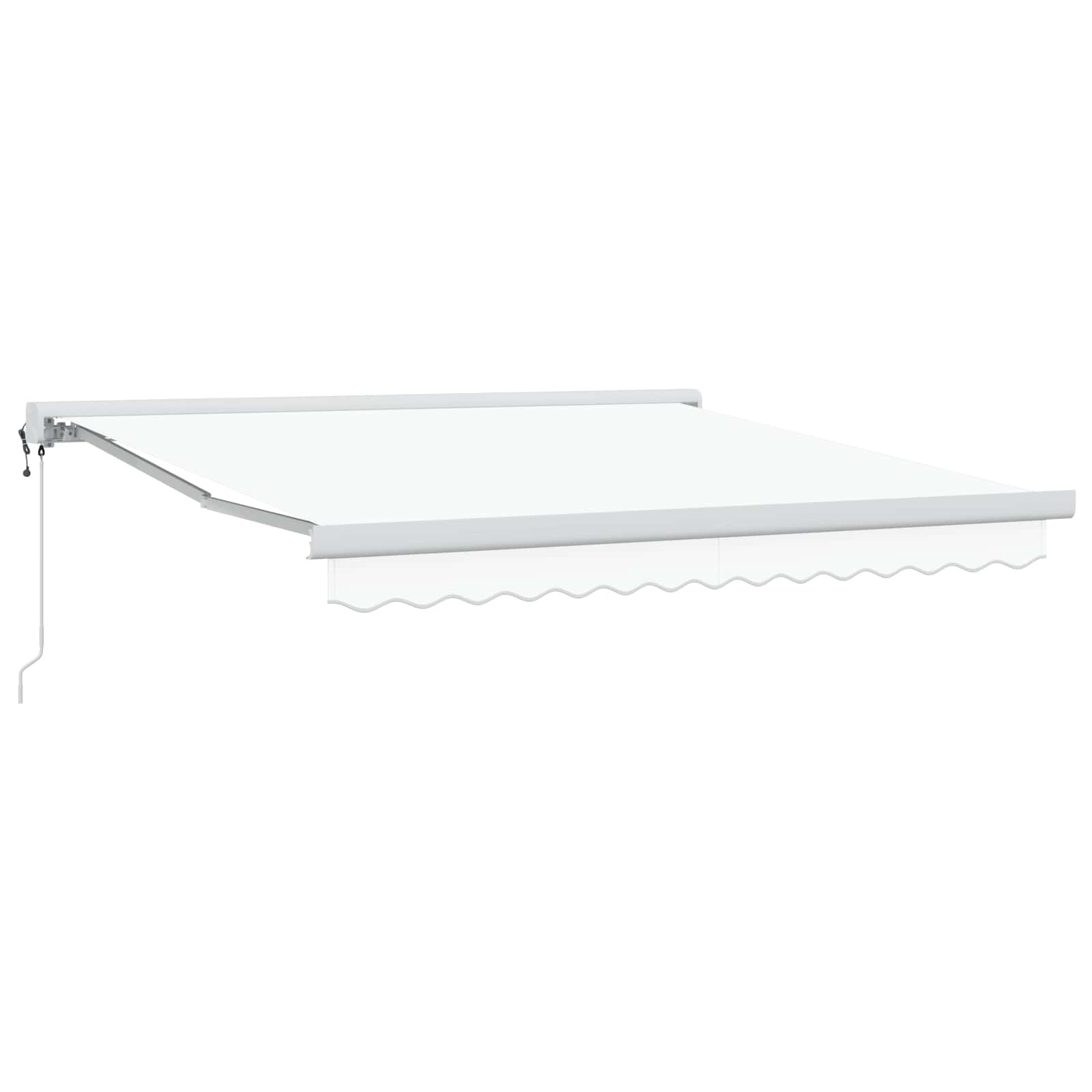 Markise Einziehbar Blau und Weiß 4x3 m Stoff und Aluminium