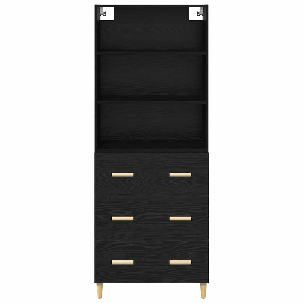 Highboard Altholz 69,5 x 32,5 x 180 cm Holzwerkstoff