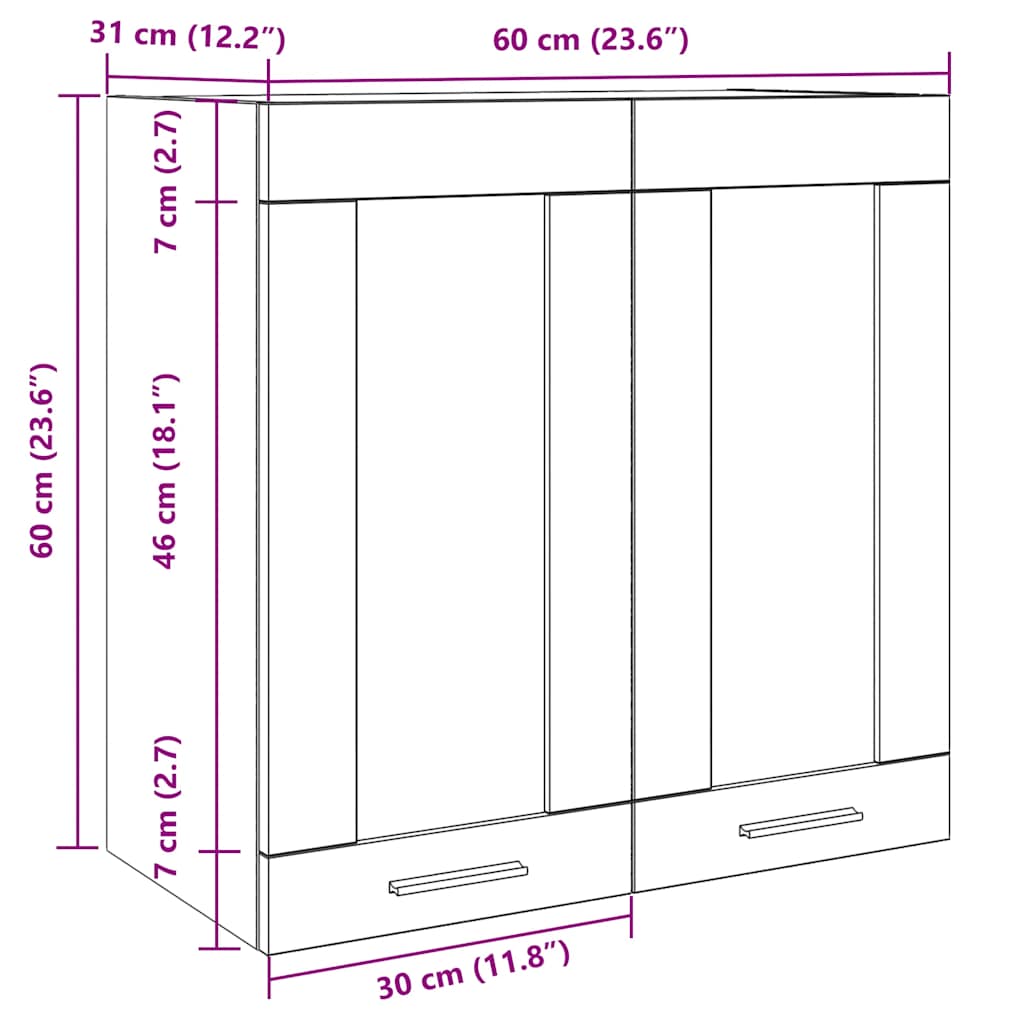 Unterschrank Lyon Weiß 60x46x81,5 cm Holzwerkstoff