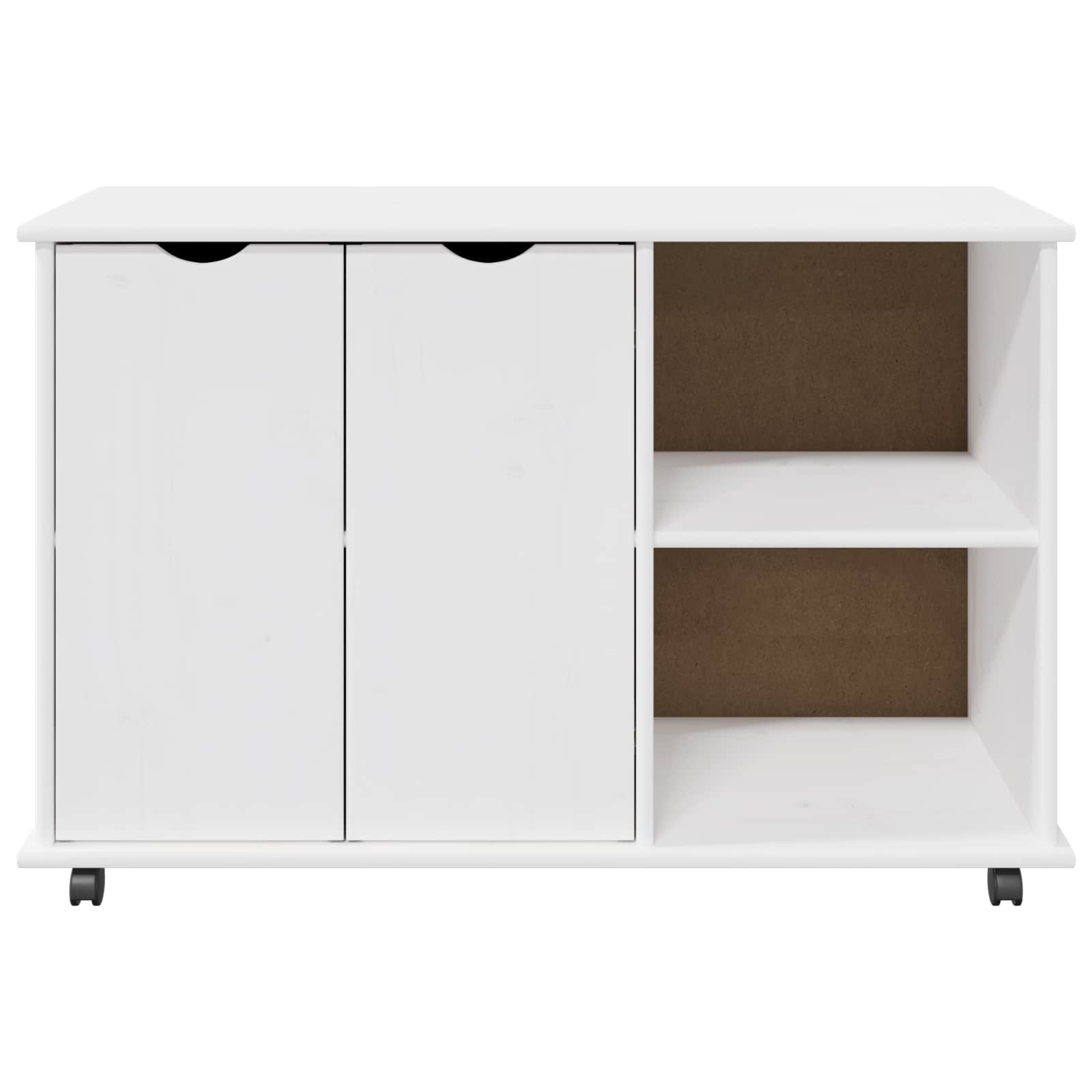 Rollschrank Honigbraun 100 x 39 x 65,5 cm Massivholz Kiefer
