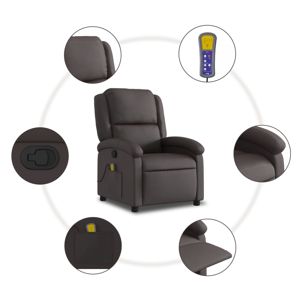 Relaxsessel Echtleder Schwarz