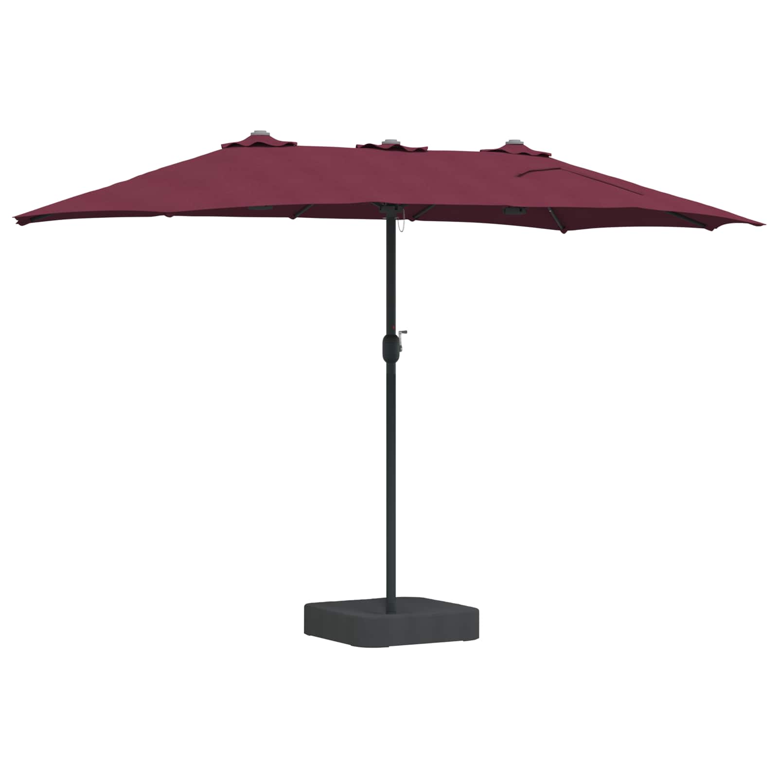 Garten-Sonnenschirm Sand und Anthrazit 385 x 209 x 244 cm