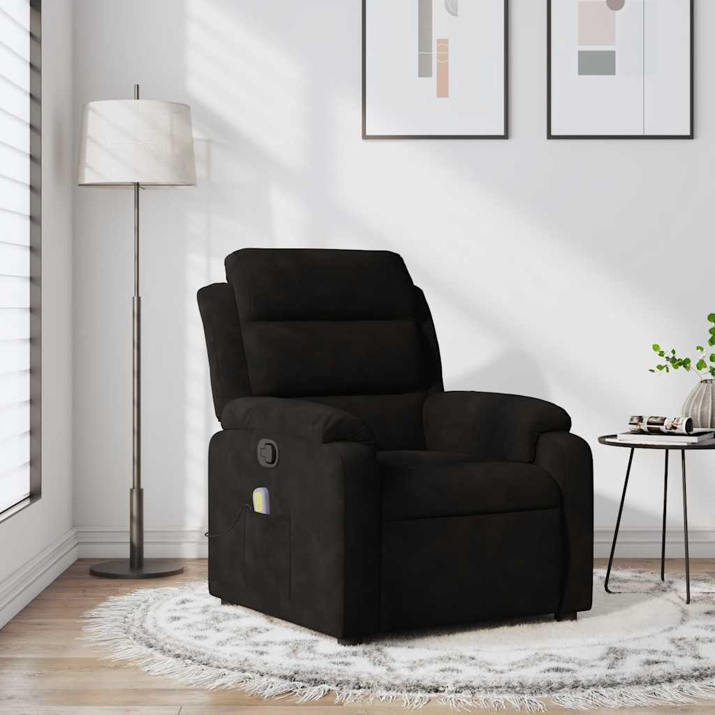 Massage-Relaxsessel, hellgrauer Samt