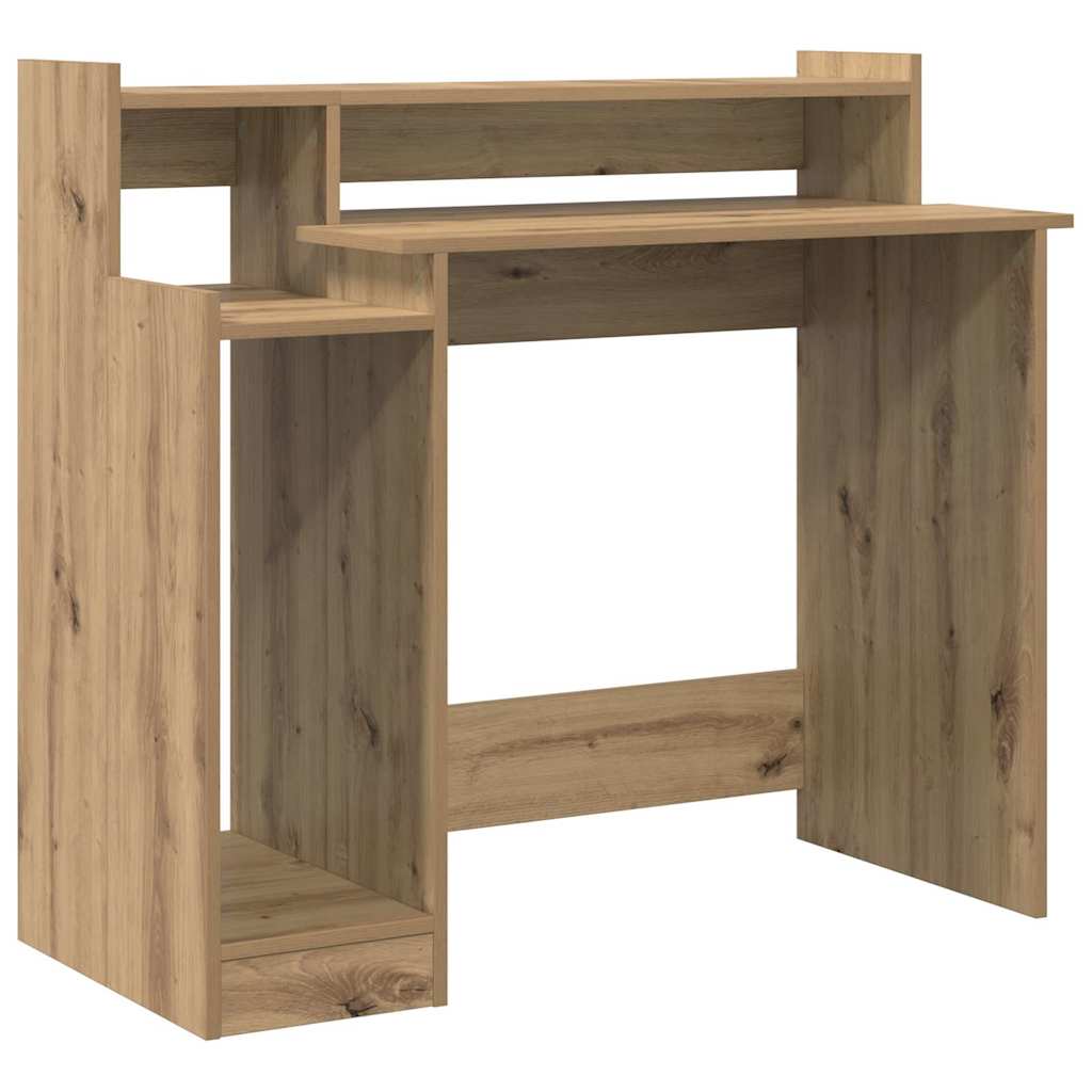 Schreibtisch mit LEDs Weiß 97x45x90 cm Holzwerkstoff