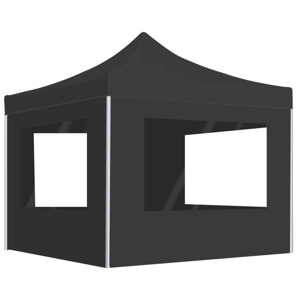 Profi-Partyzelt Faltbar Aluminium 2x2 m Anthrazit