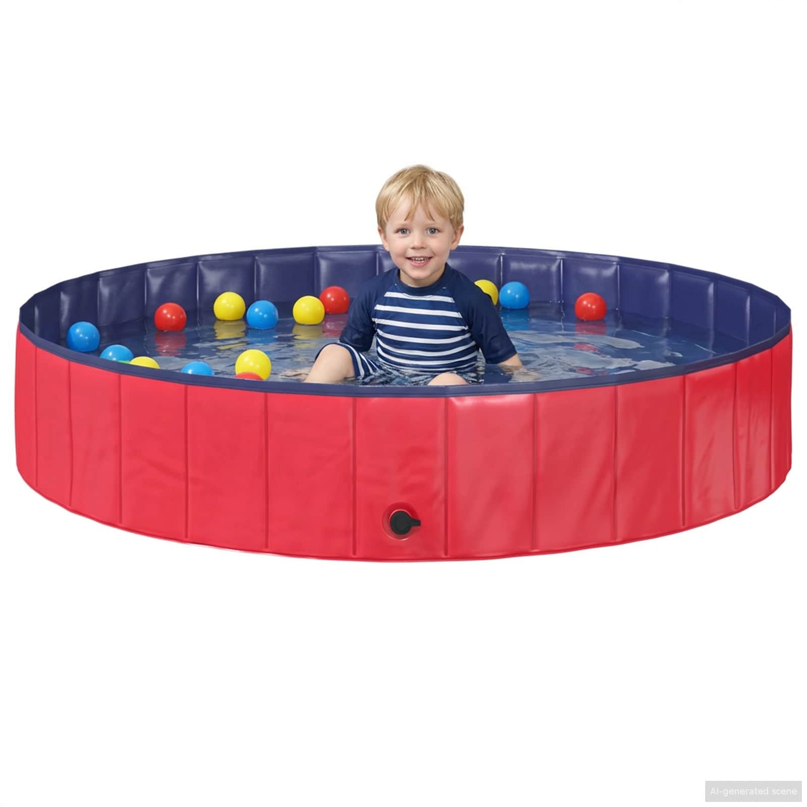 Kinder Schwimmbecken Rot Ø 80 x 20 cm