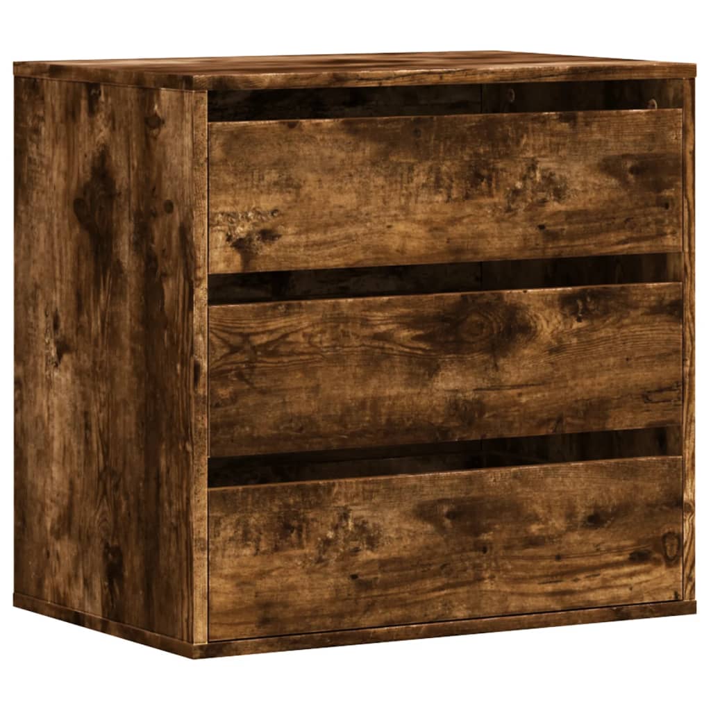 Schubladenschrank Schwarz Eichen-Optik 41 x 40 x 58 cm