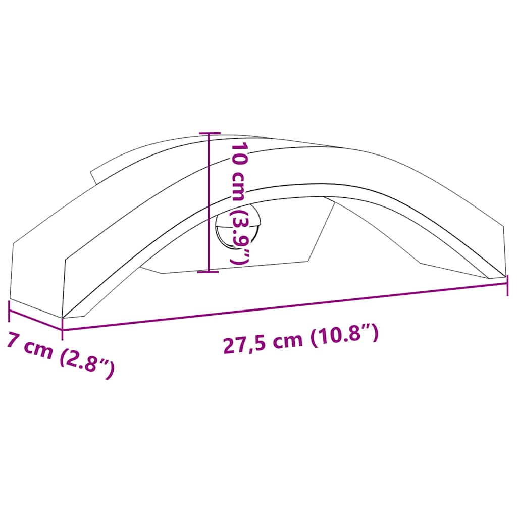 LED-Außenwandleuchten 2 Stk. Schwarz Aluminiumdruckguss