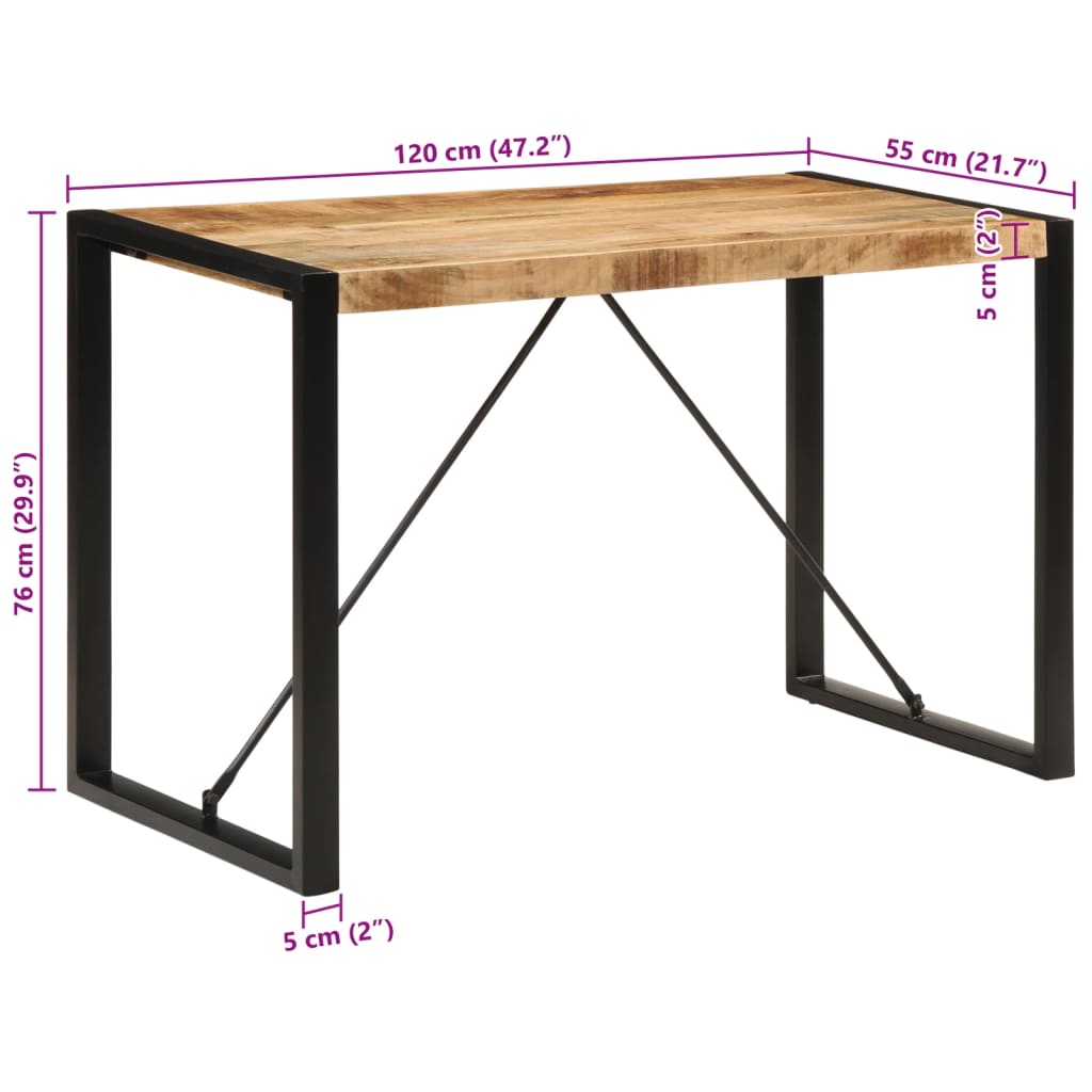Esstisch 220x100x75 cm Massivholz Akazie