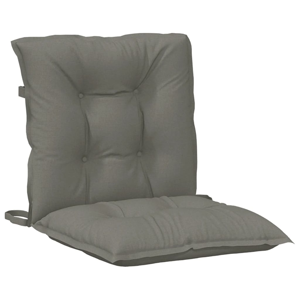Niedriglehner-Auflagen 2 Stk Melange Anthrazit 100x50x7cm Stoff