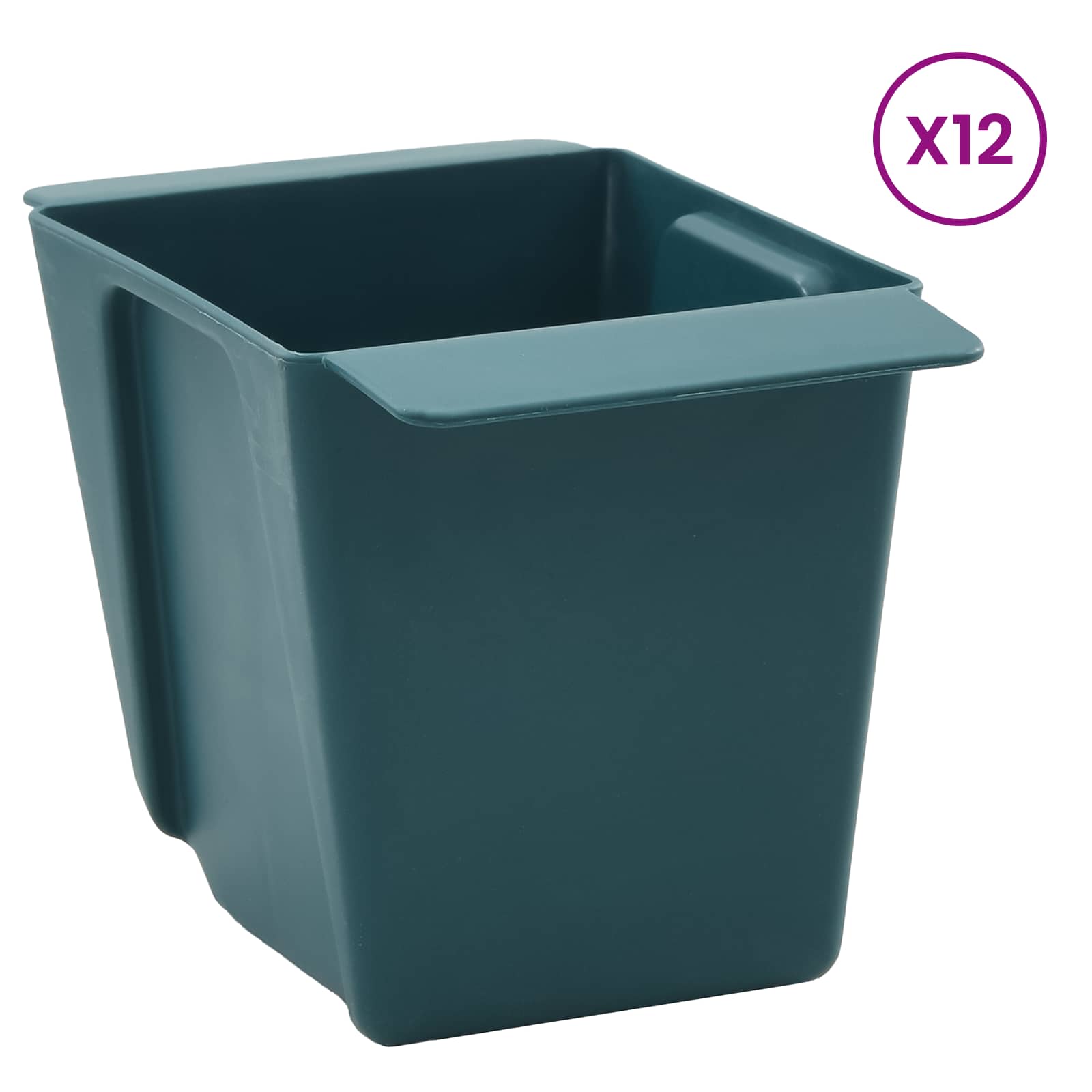 Pflanzkasten für Europaletten 12 Stk. Grau 36x13,5x9,5 cm PP