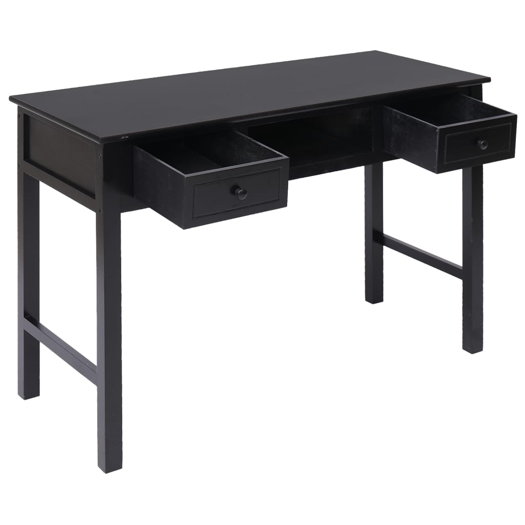 Schreibtisch Weiß 108x45x76 cm Massivholz Paulownia