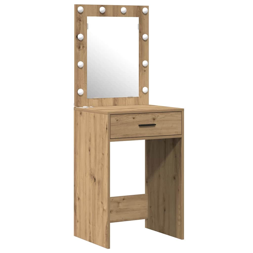 Schminktisch mit Tür 2 pcs Weiß 50 x 41 x 135 cm Holzwerkstoff