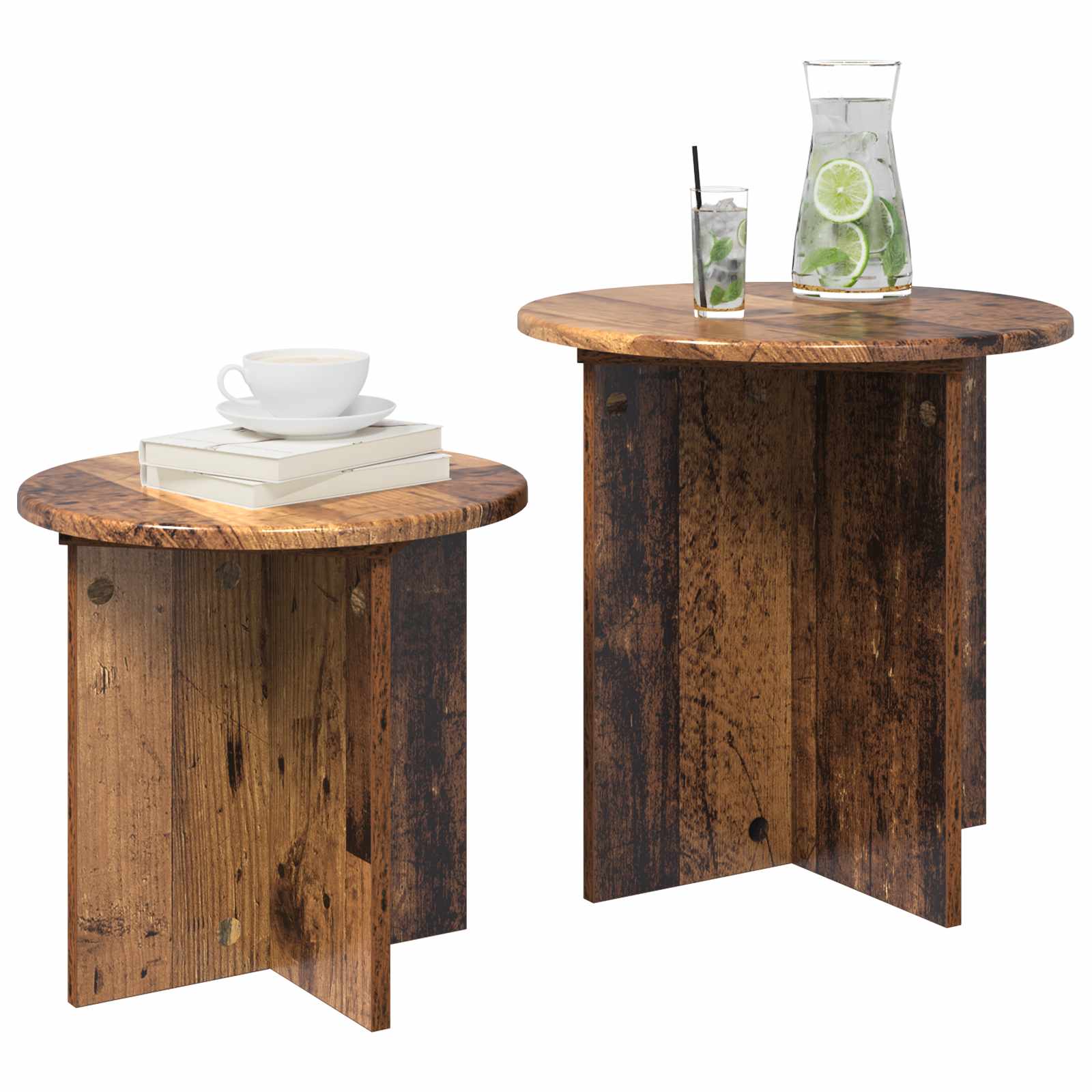 Beistelltisch-Set mit Speicher 2 pcs Holzwerkstoff