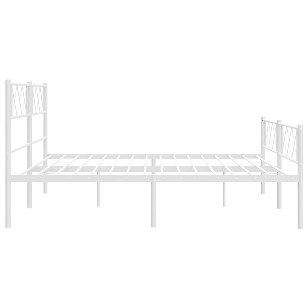 Bettgestell mit Kopfteil Metall Schwarz 100x190 cm