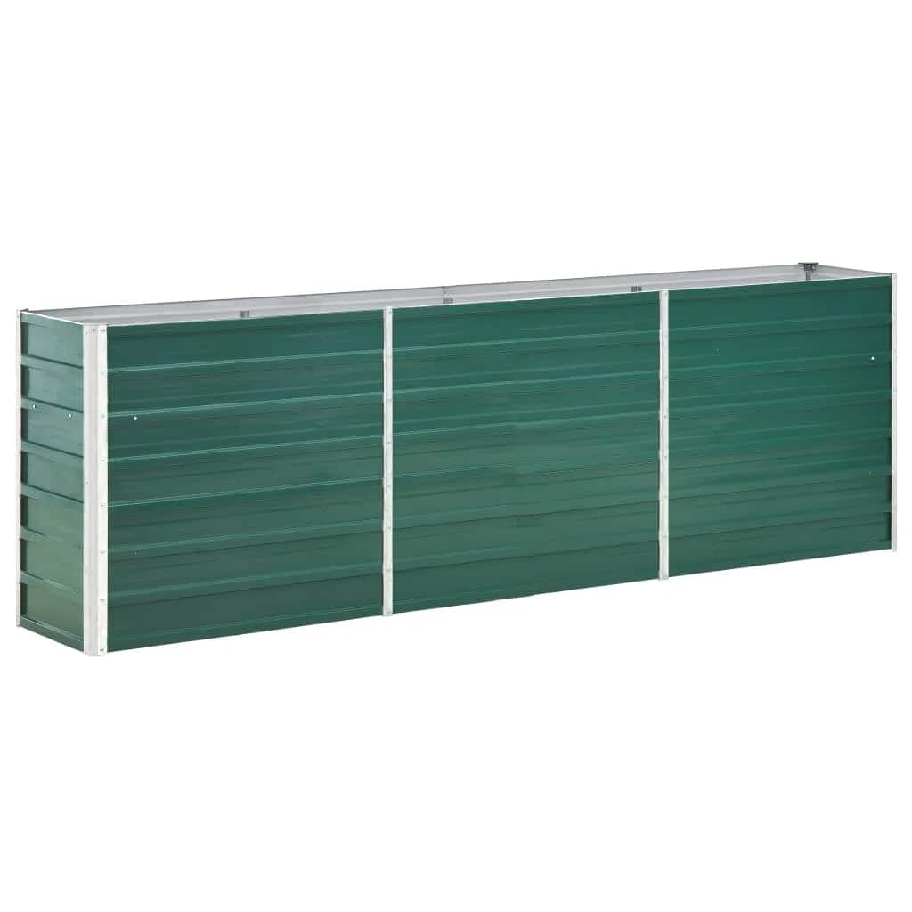 Garten-Hochbeet Verzinkter Stahl 240x80x77 cm Grün