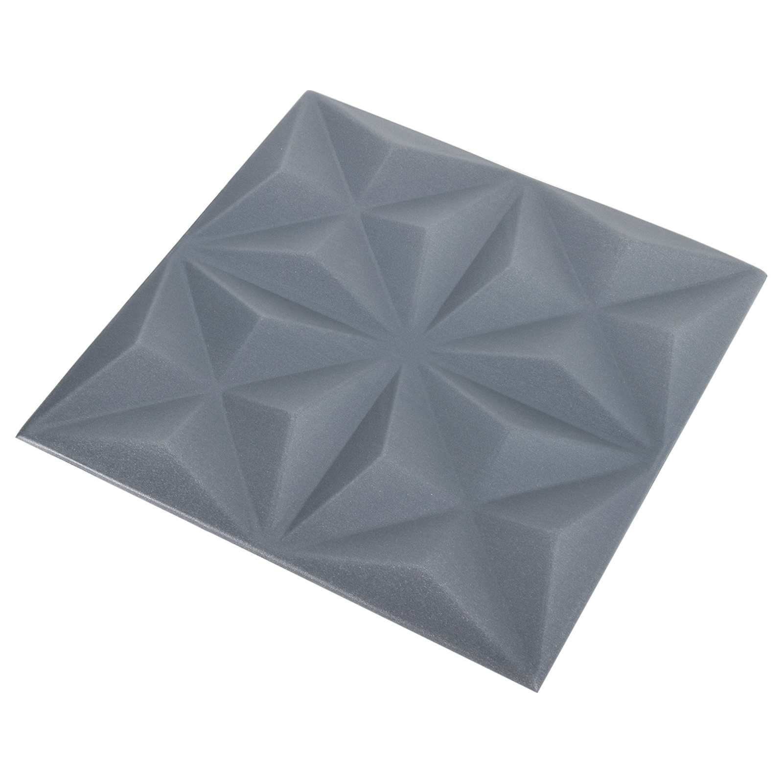 Wandpaneele 12 pcs Diamant Weiß 50 x 50 cm XPS Schaum