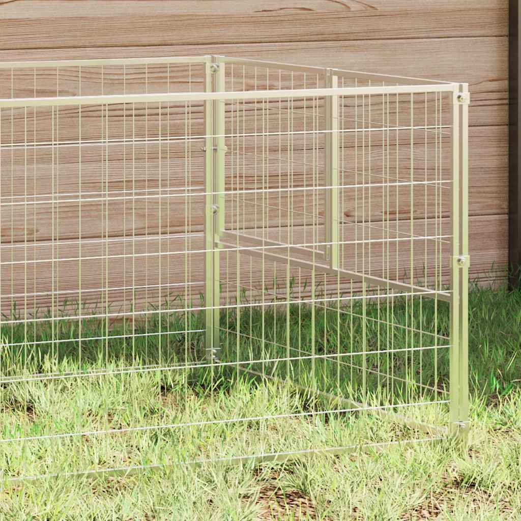 Hundezwinger Schwarz 100x100x70 cm Stahl