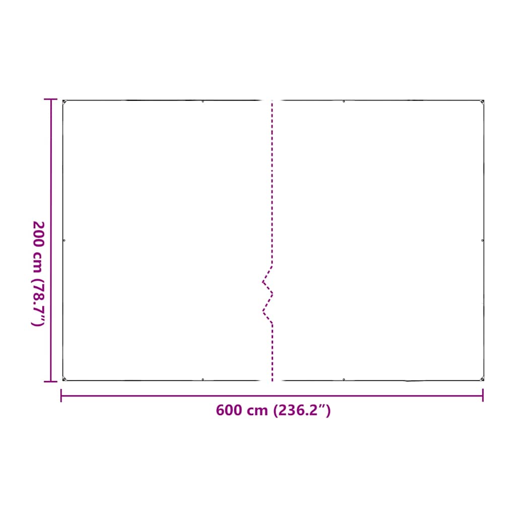 Pflanzenabdeckung mit Ösen 1x3 m Polyethylen