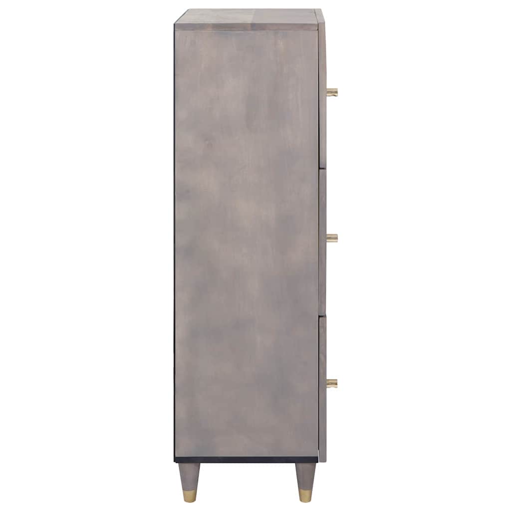 Highboard mit Regal Braun 40 x 33 x 110 cm Massivholz Mango