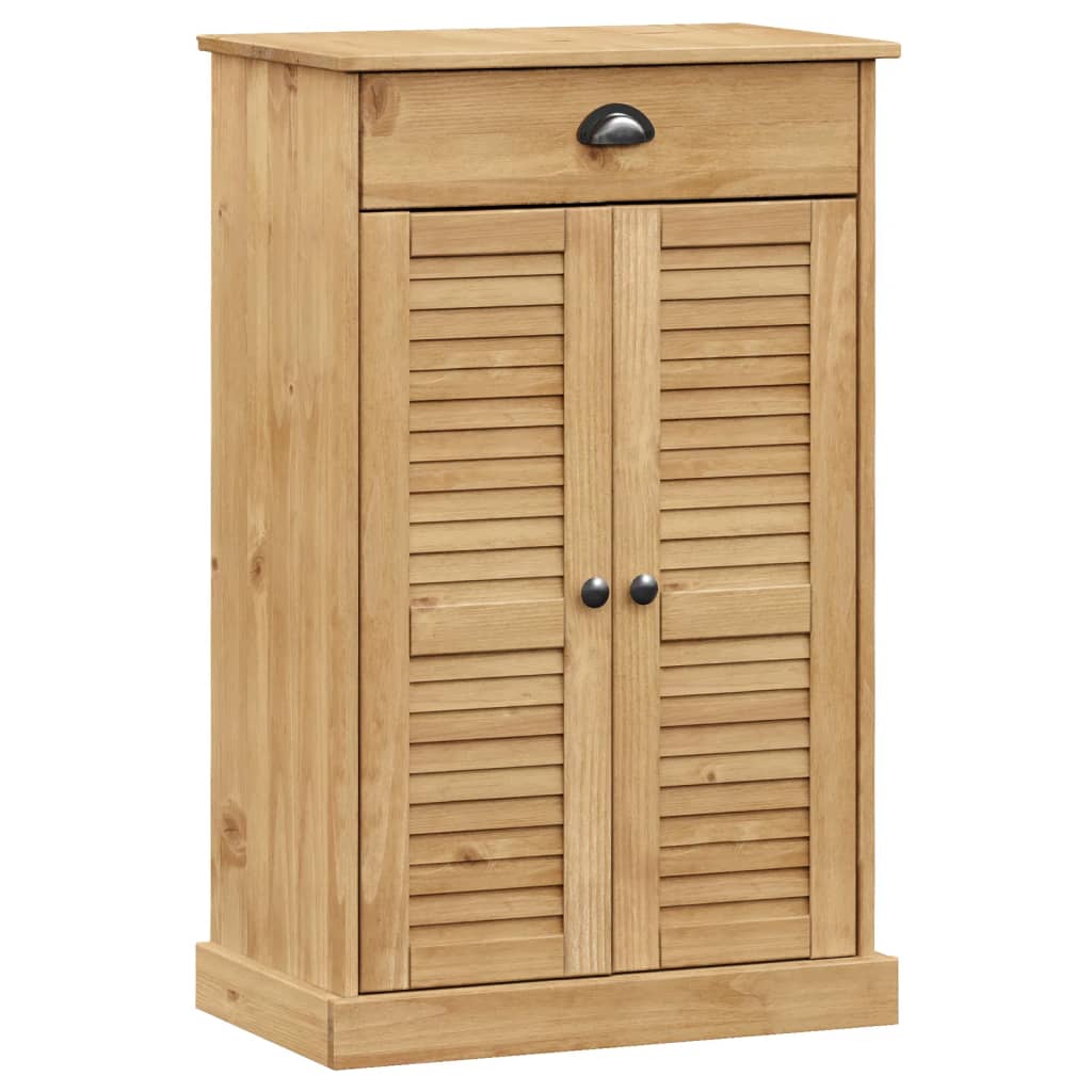 Schuhschrank VIGO Weiß 60x35x96 cm Massivholz Kiefer