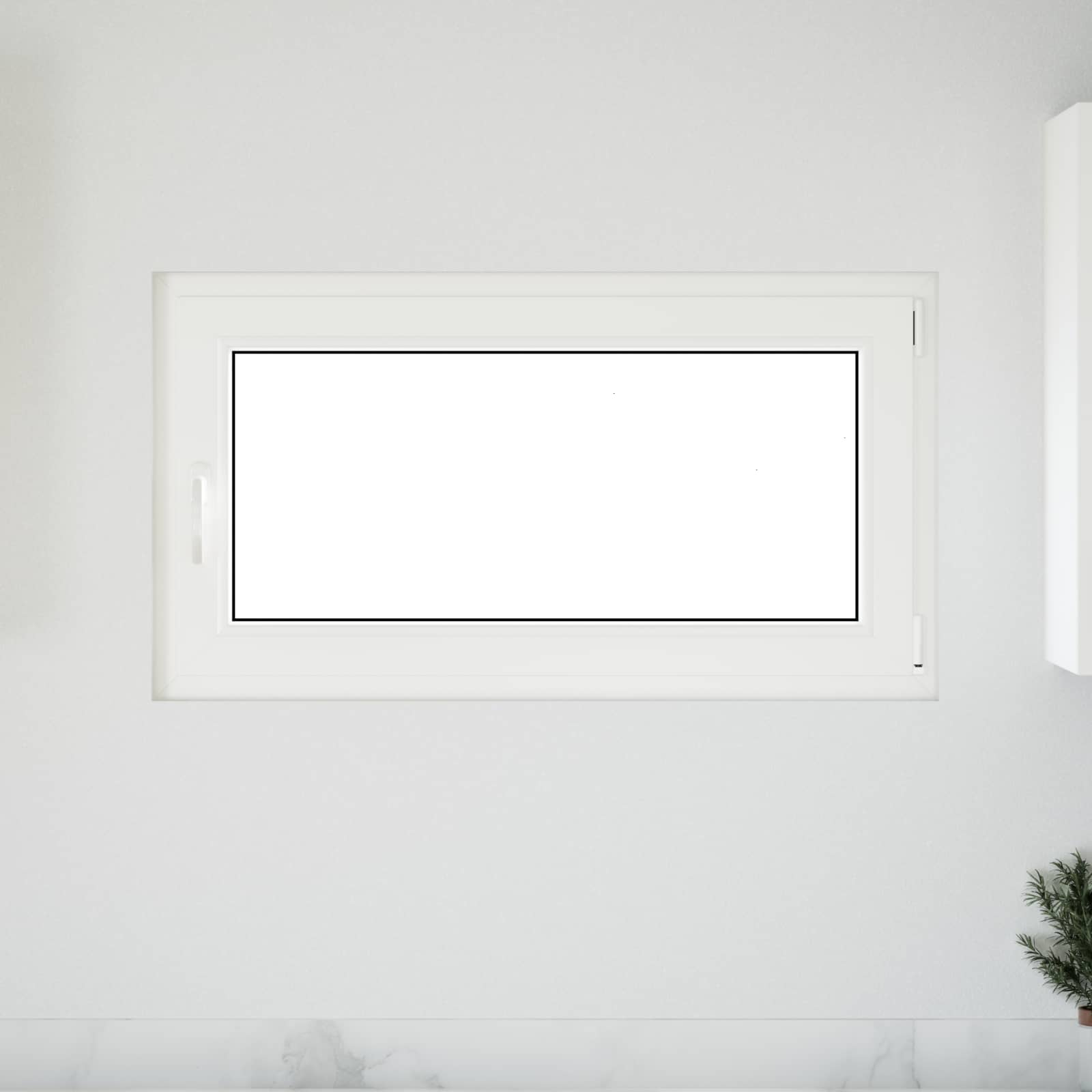 Kellerfenster RISOR 50 x 50 cm PVC und Glas Weiß