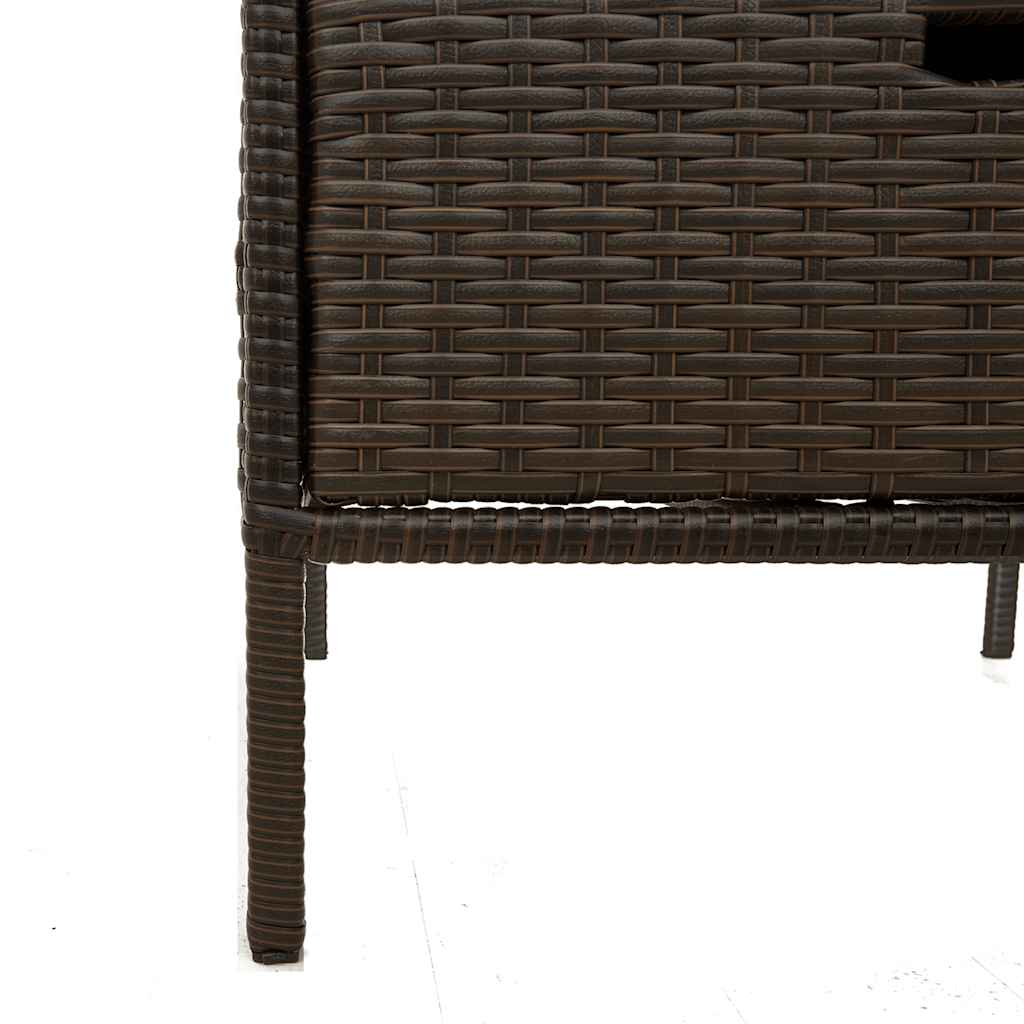 Gartenschrank Schwarz 55x59x80 cm Poly Rattan